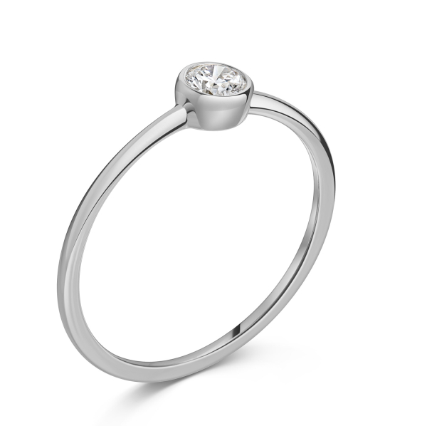 Lovebird Damenring mit Lab Grown Brillant 0,20 ct. Weißgold 585/000