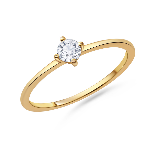 Lovebird Damenring mit Lab Grown Brillant 0,20 ct. Gelbgold 585/000