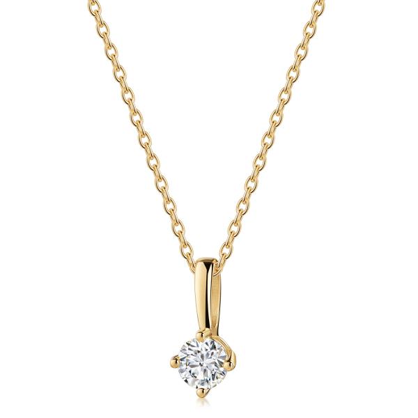 Preview: Lovebird Anhänger mit Lab Grown Brillant 0,20 ct. Gelbgold 585/000