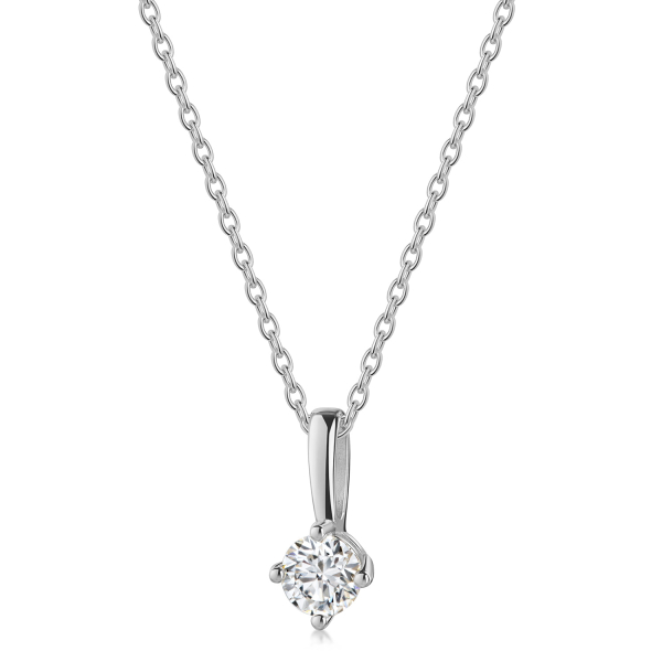 Preview: Lovebird Anhänger mit Lab Grown Brillant 0,20 ct. Weißgold 585/000