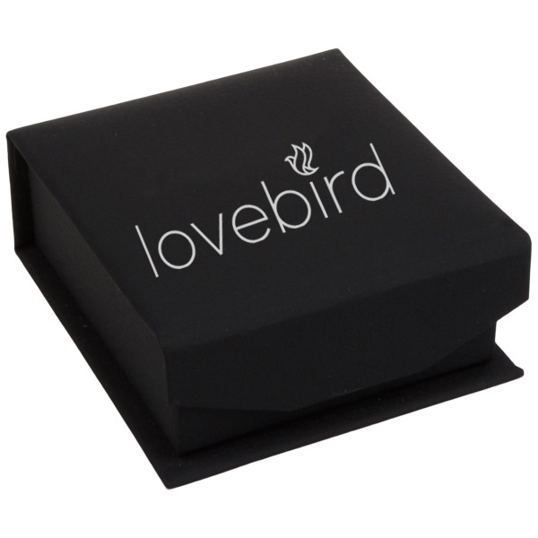 Lovebird Klappcreolen mit Brillant 0,11 ct. Weißgold 585/000