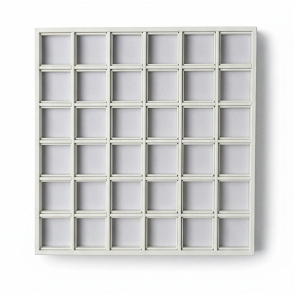 Preview: Set Schmuckvitrine groß 45x45x196cm beleuchtet mit Laden und Karten