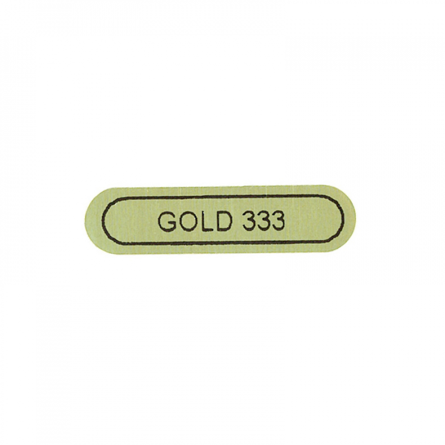 Haftetiketten Gold 333