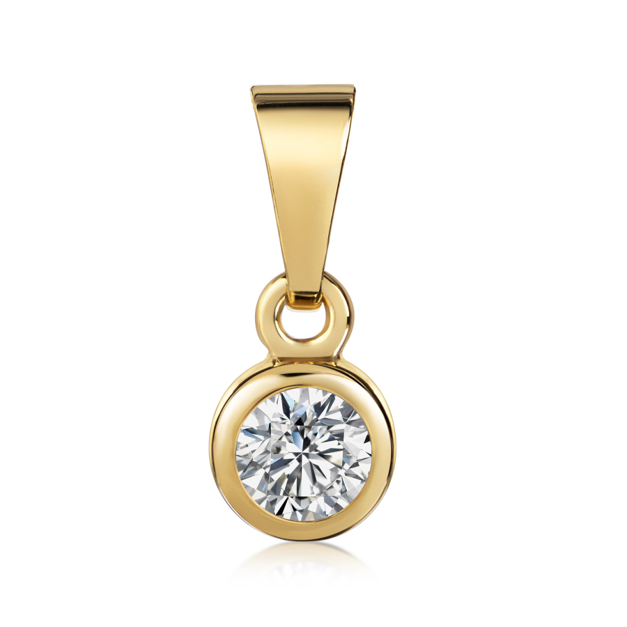Anhänger mit Zirkonia 4mm Gold 333/000
