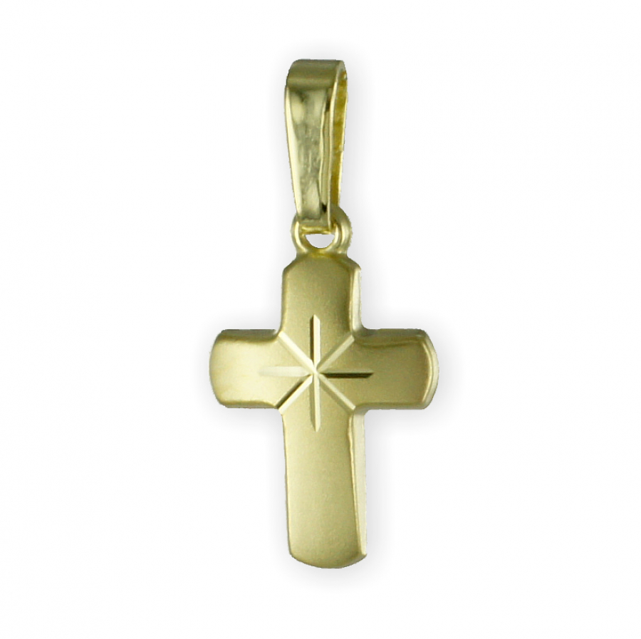 Kreuzanhänger diamantiert - Gold 333/000