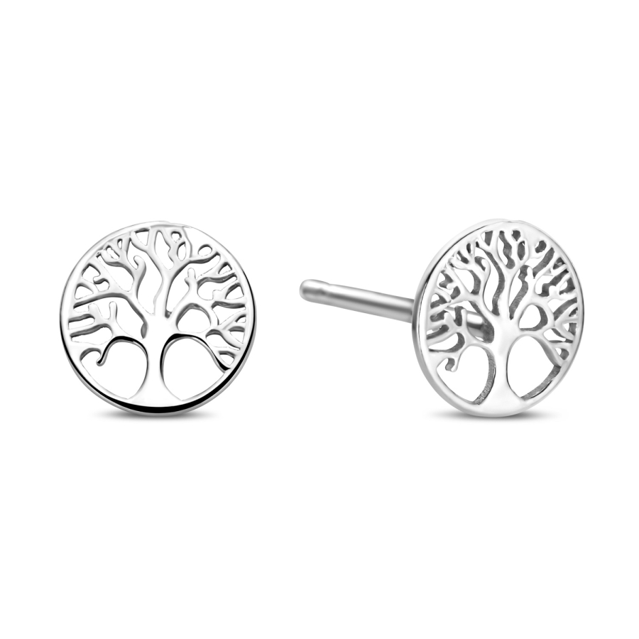 Ohrstecker Lebensbaum Silber 925/000 rhodiniert
