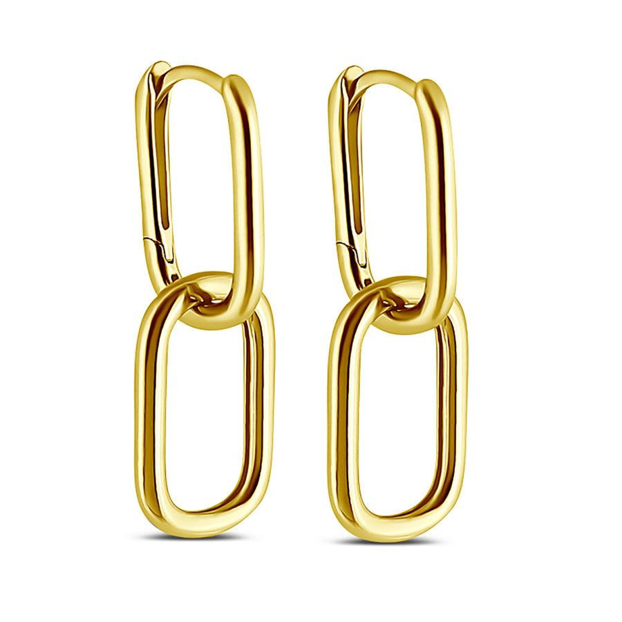 Klappcreolen mit Anhänger Silber 925/000 vergoldet