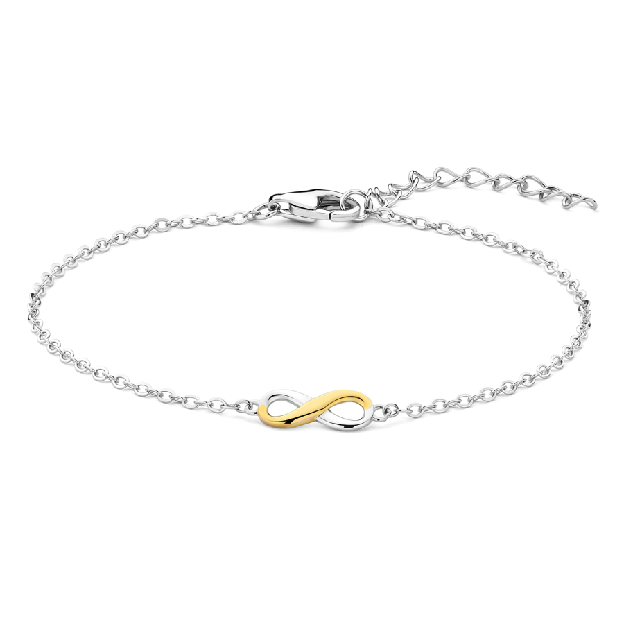 Armband Endless 16+3cm Silber 925/000 rhodiniert Bicolor