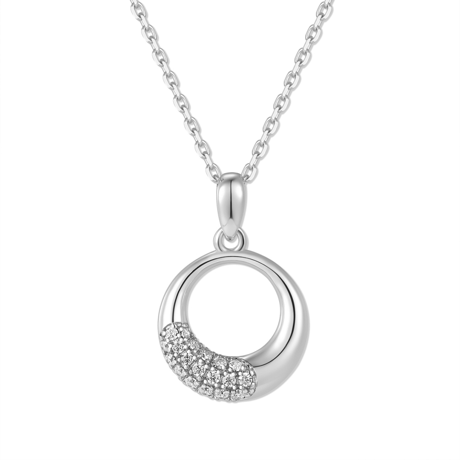 Collier Anhänger Zirkonia Silber 925/000 rhodiniert