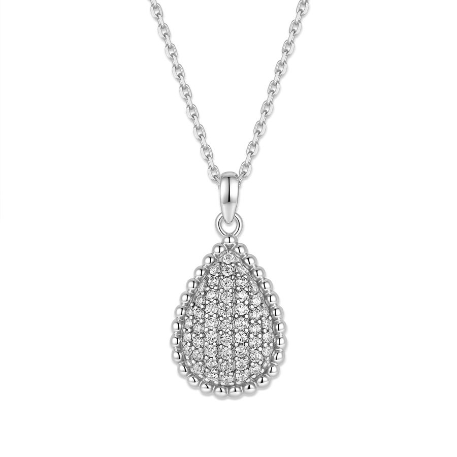 Collier Anhänger Drop Zirkonia Silber 925/000 rhodiniert