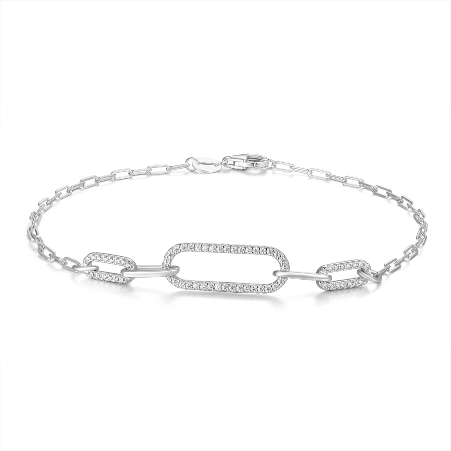 Armband 5 Elemente Zirkonia Silber 925/000 rhodiniert