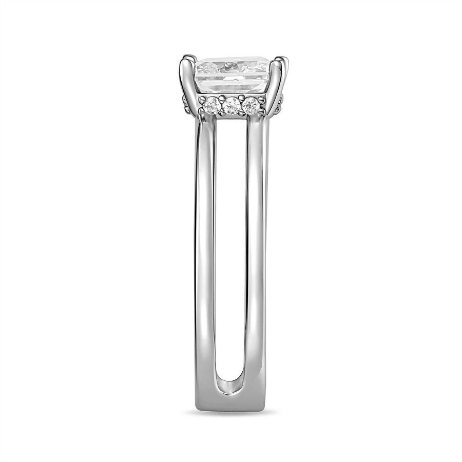 Damenring Silber 925 mit 13 Zirkonia, rhodiniert