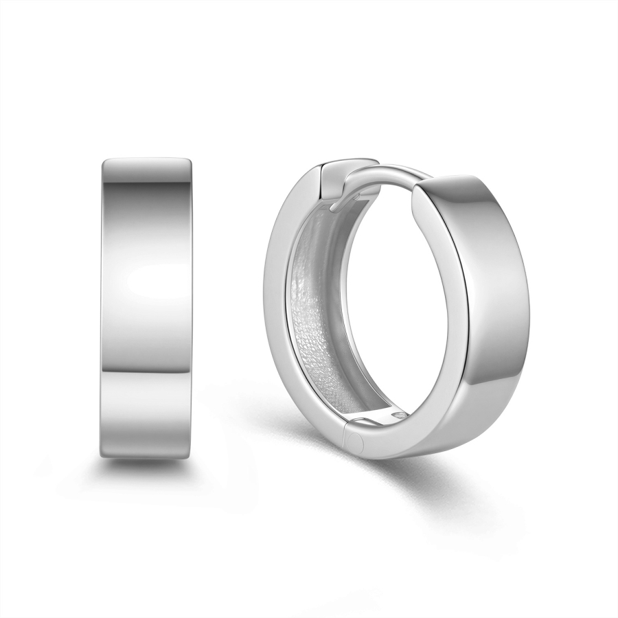 Klappcreolen hochglanz 18/4,5mm Silber 925/000 rhodiniert