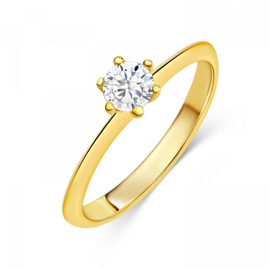 Damenring mit Zirkonia Ø 4.5mm Gold 333/000