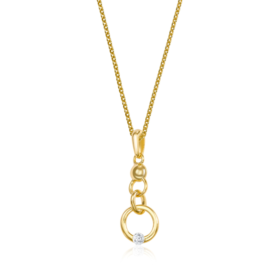 Anhänger Kreise mit Zirkonia Gold 333/000