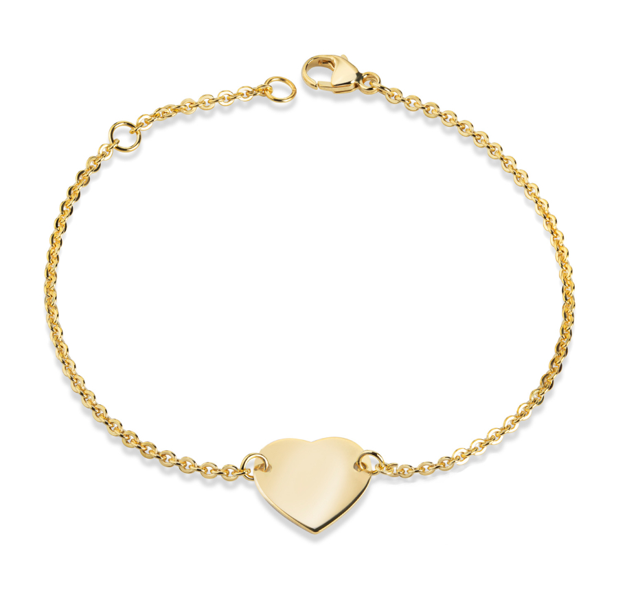 ID-Armband für Damen Herz 12x11mm Gold 333/000