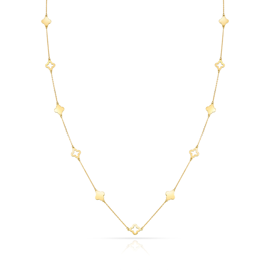 Collier Kleeblätter Gold 333/000