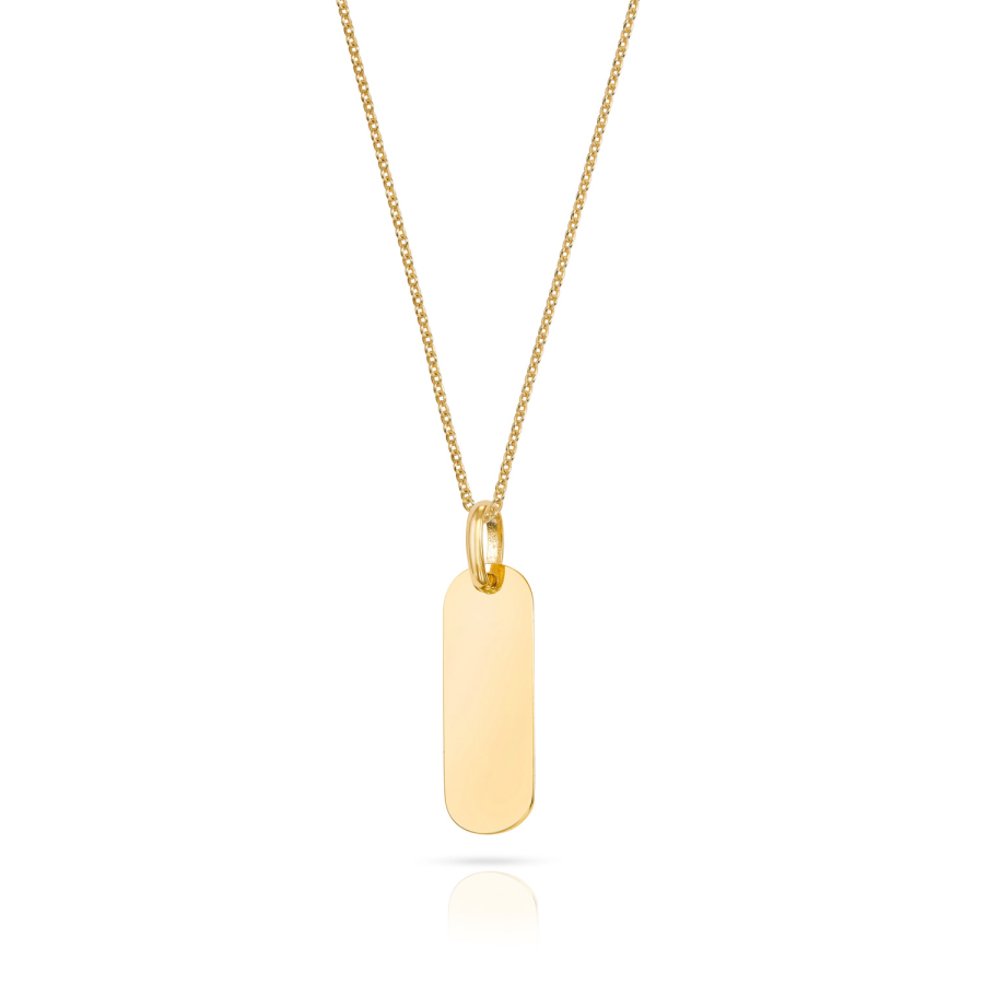 Anhänger Gravurplatte hochglanz Gold 333/000