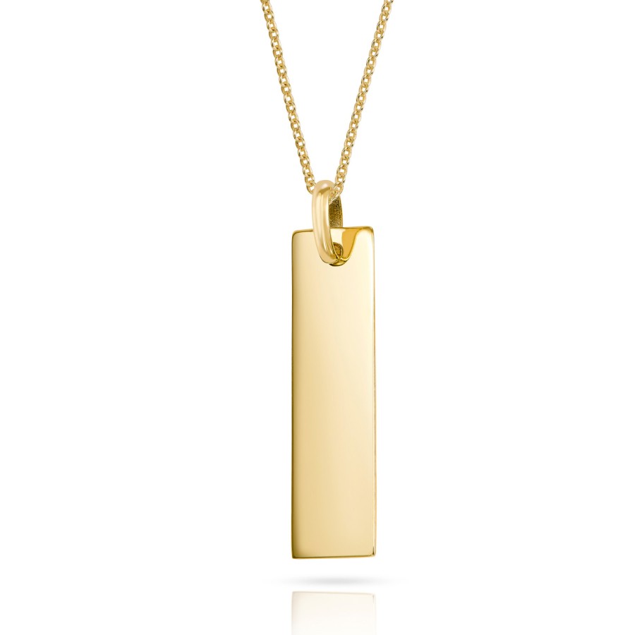 Anhänger Gravurplatte hochglanz Gold 333/000