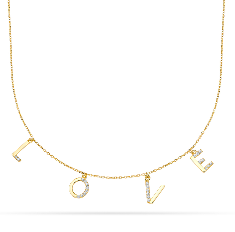 Collier LOVE 24 Zirkonia Gold 333/000