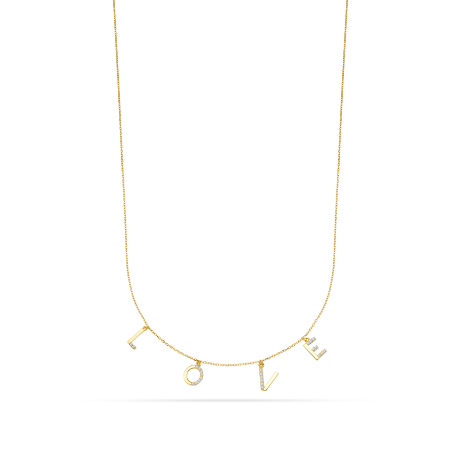 Collier LOVE 24 Zirkonia Gold 333/000