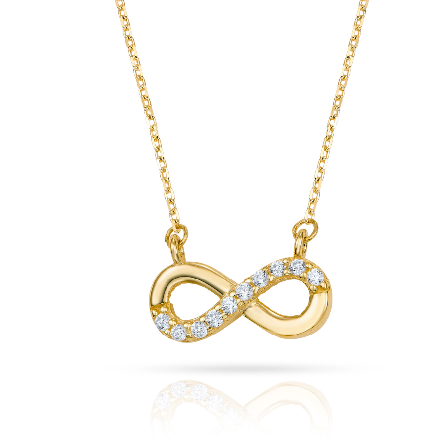 Collier Endless 10 Zirkonia Gold 333/000