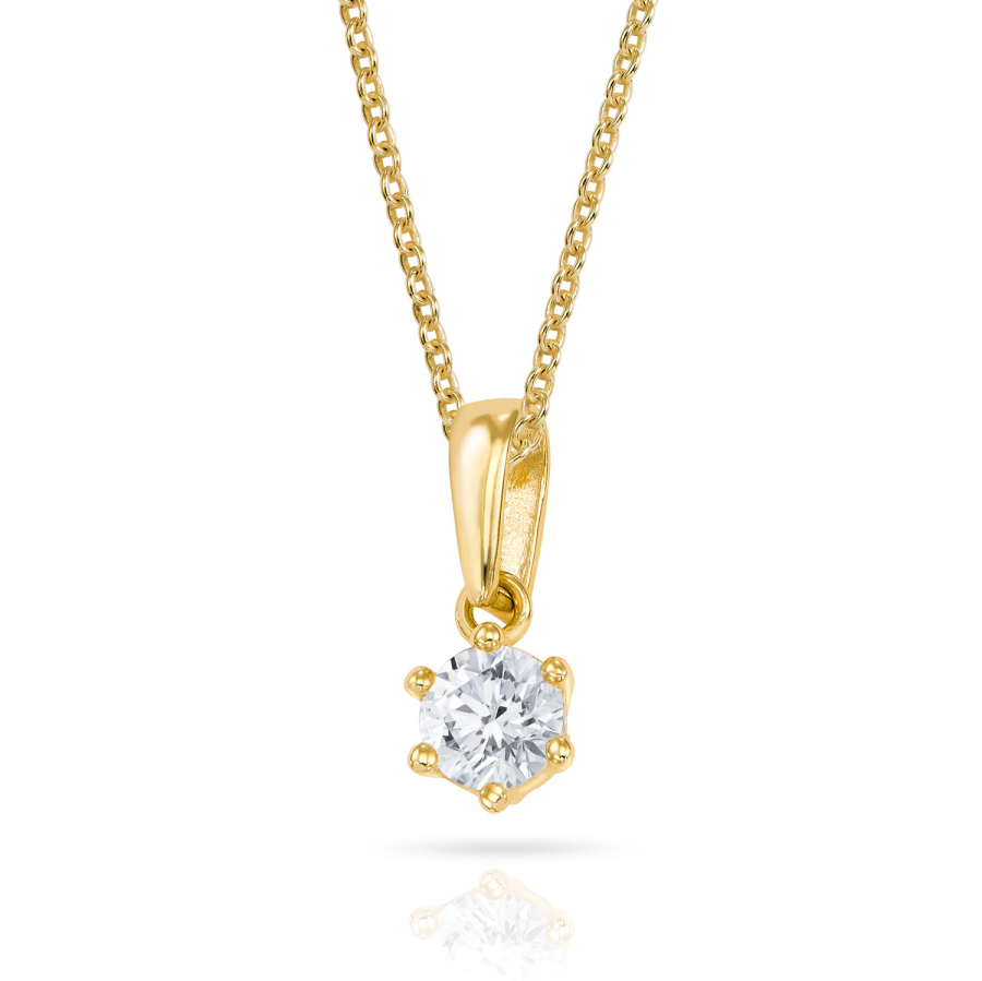 Anhänger Solitär Zirkonia Gold 333/000