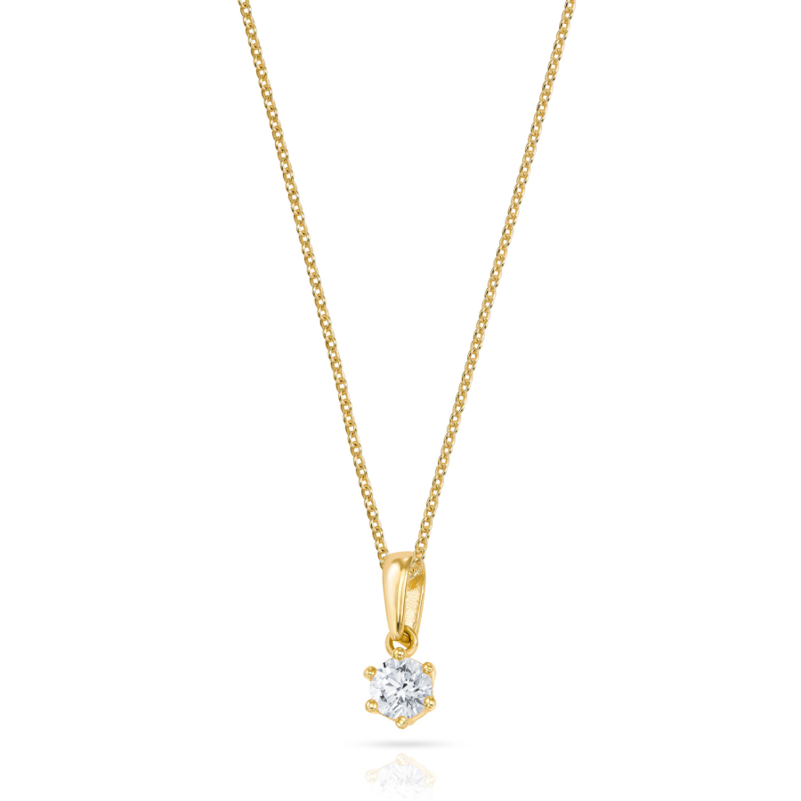 Anhänger Solitär Zirkonia Gold 333/000