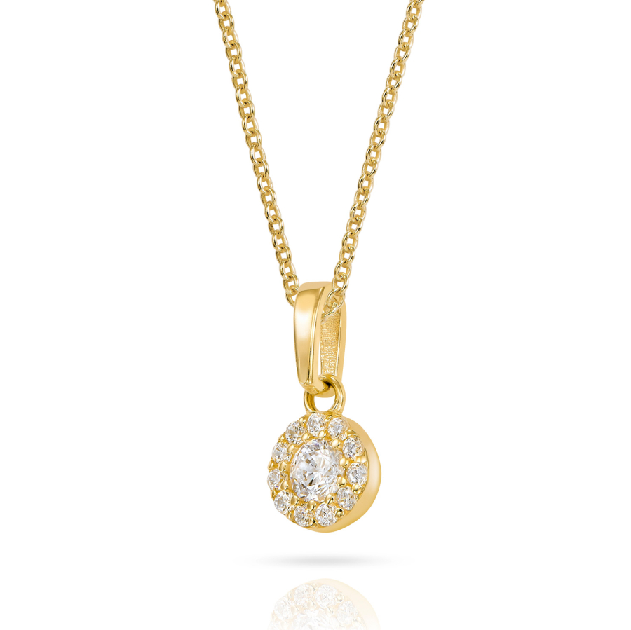 Anhänger 12 Zirkonia Gold 333/000