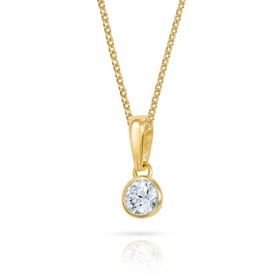 Anhänger Solitär Zirkonia Gold 333/000
