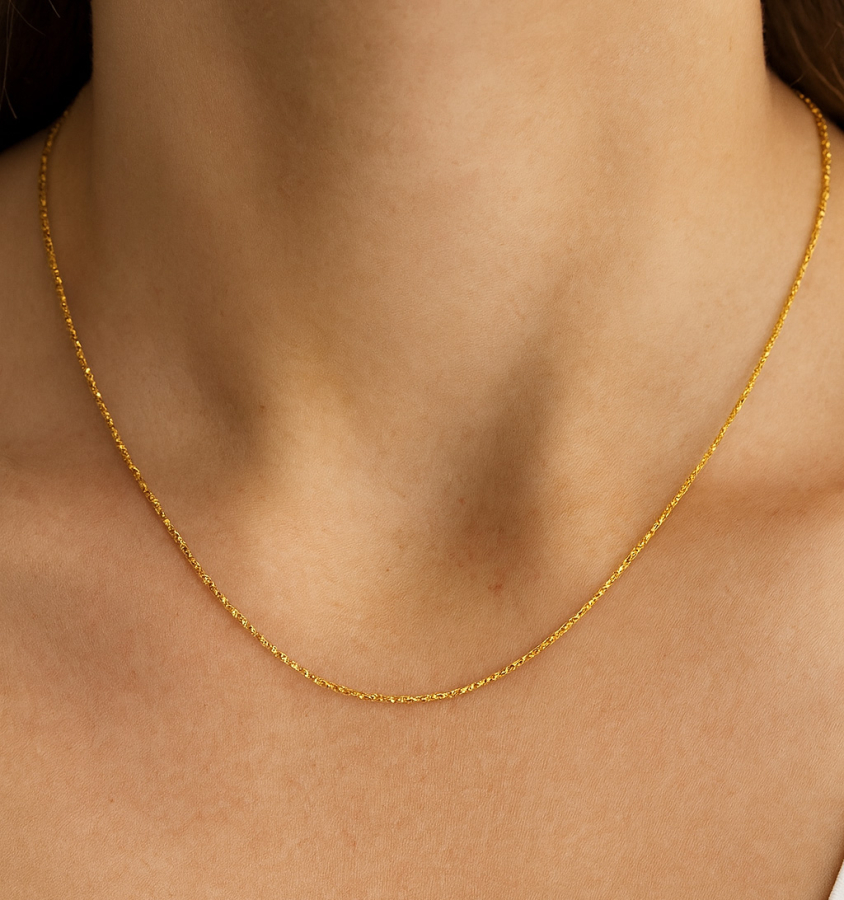 Singapurkette 1.0mm Gold 333/000