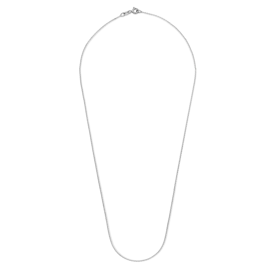 Ankerkette oval 1.1 mm breit Weißgold 585/000