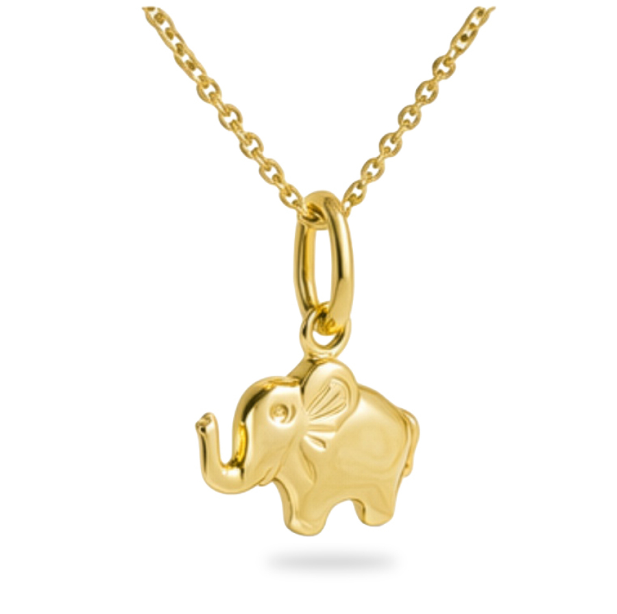 Anhänger Elefant 9mm Gold 585/000