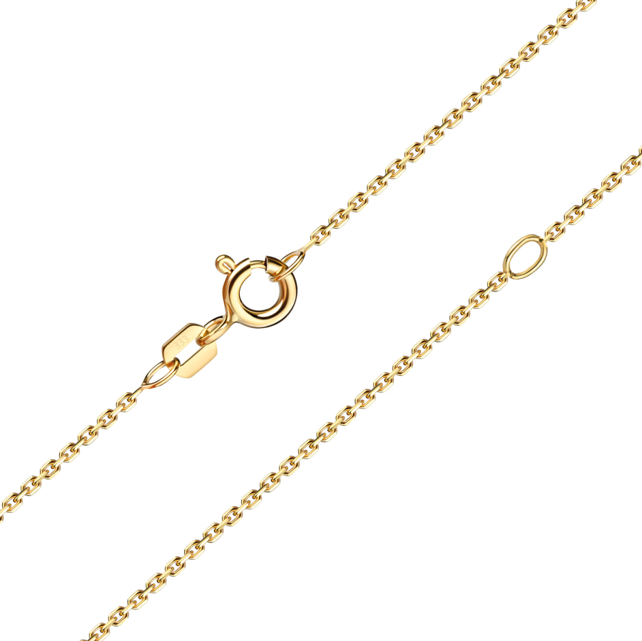 Ankerkette 8-seitig diamantiert 0.8mm breit 42/45cm Gold 333/000
