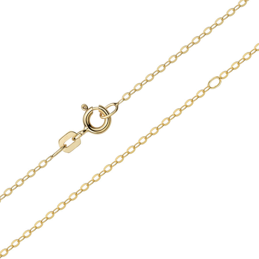 Ankerkette flach 1,4 mm breit 42/45cm lang Gold 333/000