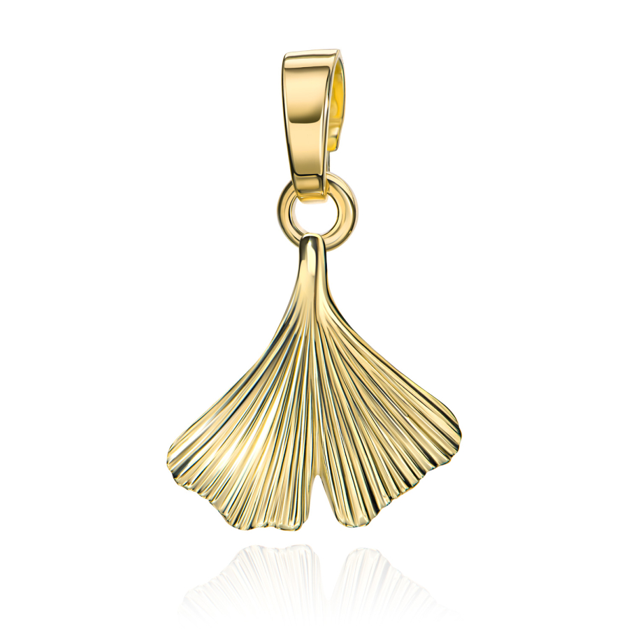 Anhänger Ginkgoblatt Gold 333/000