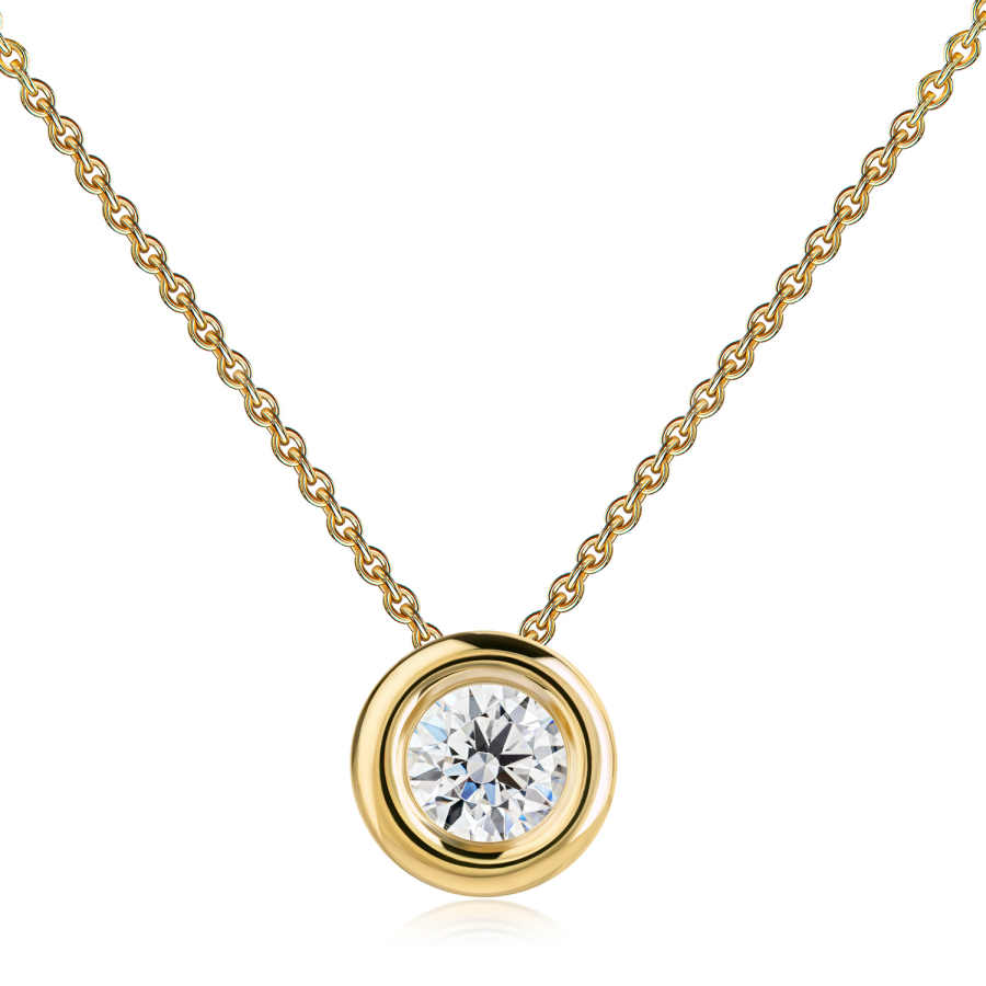 Anhänger Ø 8mm mit Zirkonia Gold 333/000