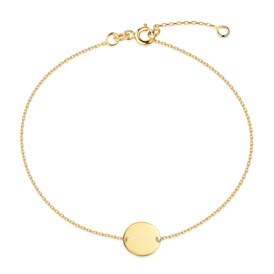 Armband mit Plättchen 9mm Gold 333/000
