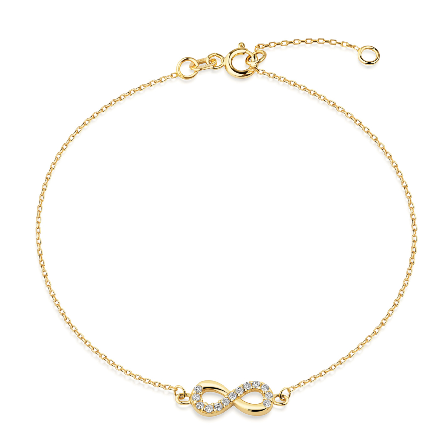 Armband Endless mit 13 Zirkonia Gold 333/000
