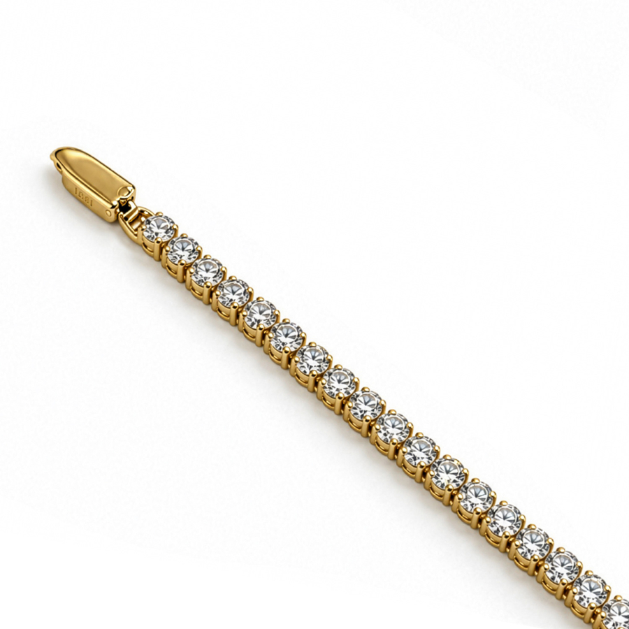 Tennisarmband 17,5cm mit Lab Grown Brillanten 3,00ct. Gold 585/000