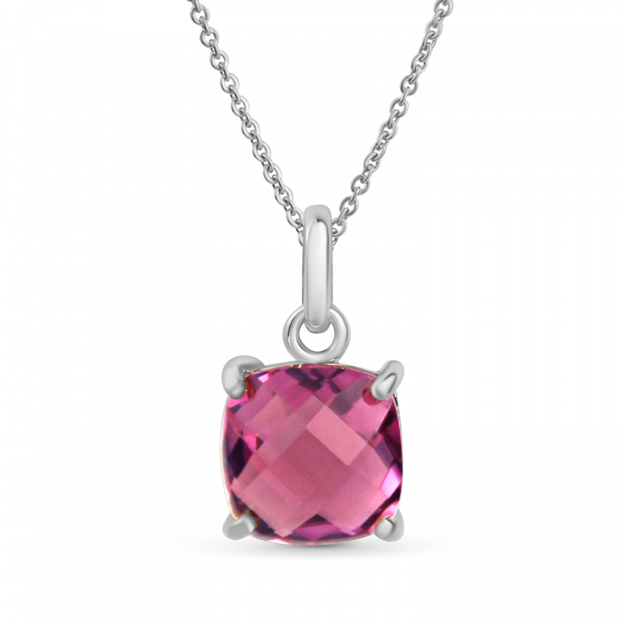 Anhänger mit Kristallglas amethystfarben Silber 925/000 rhodiniert