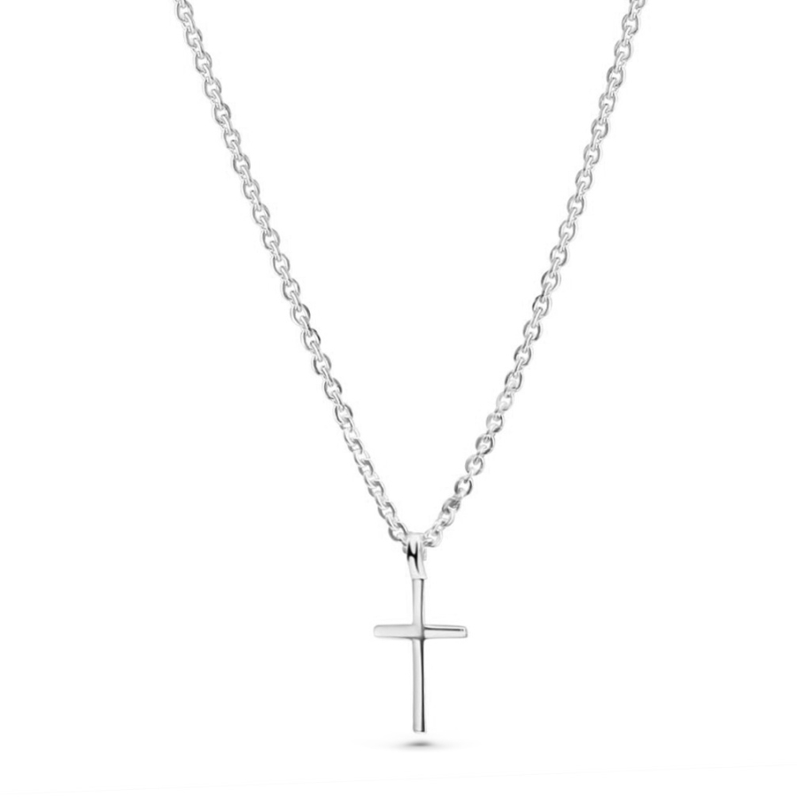 Collier mit Anhänger Kreuz Silber 925/000 rhodiniert