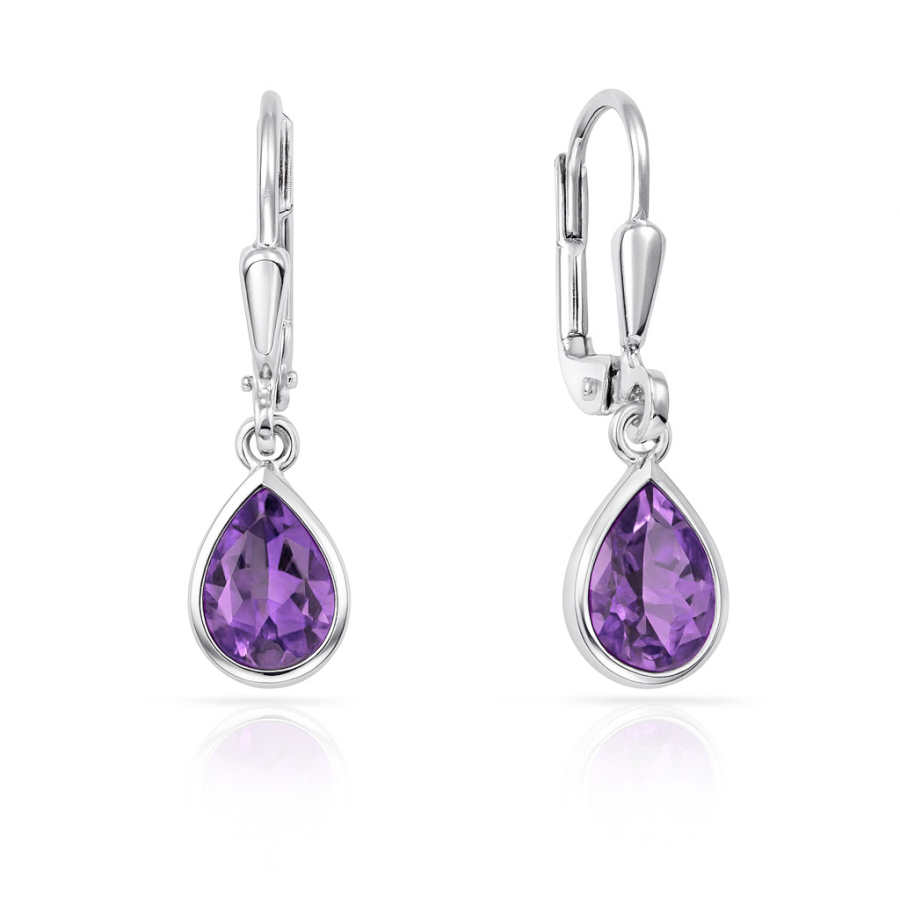 Ohrhänger Amethyst Silber 925/000 rhodiniert