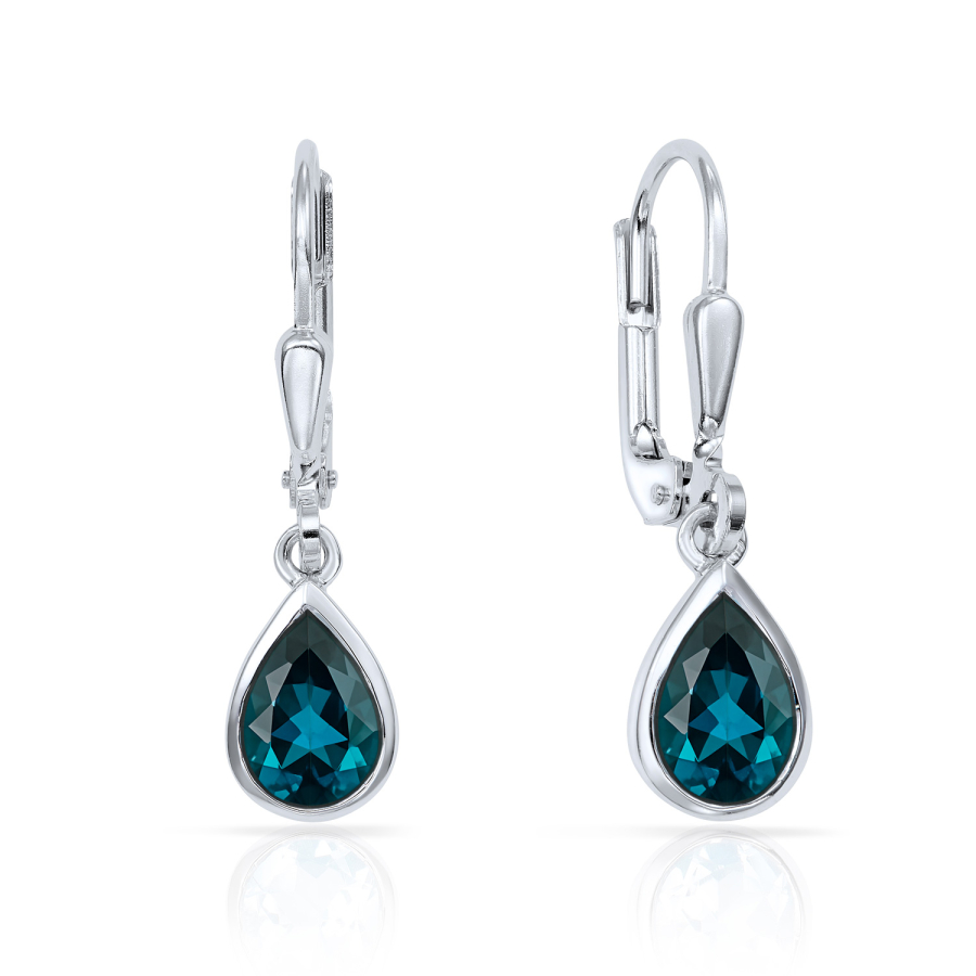 Ohrhänger London Blue Topas Silber 925/000 rhodiniert
