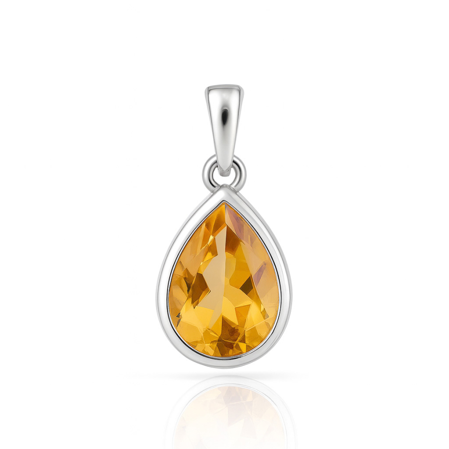 Anhänger Citrin Silber 925/000 rhodiniert