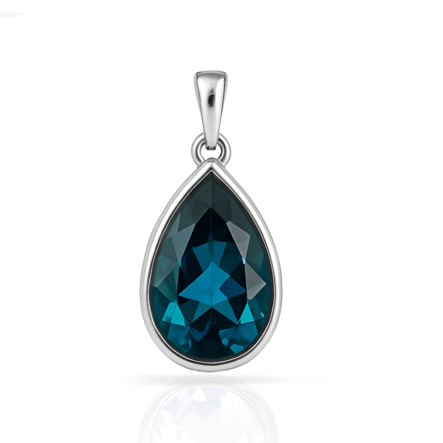Anhänger London Blue Topas Silber 925/000 rhodiniert