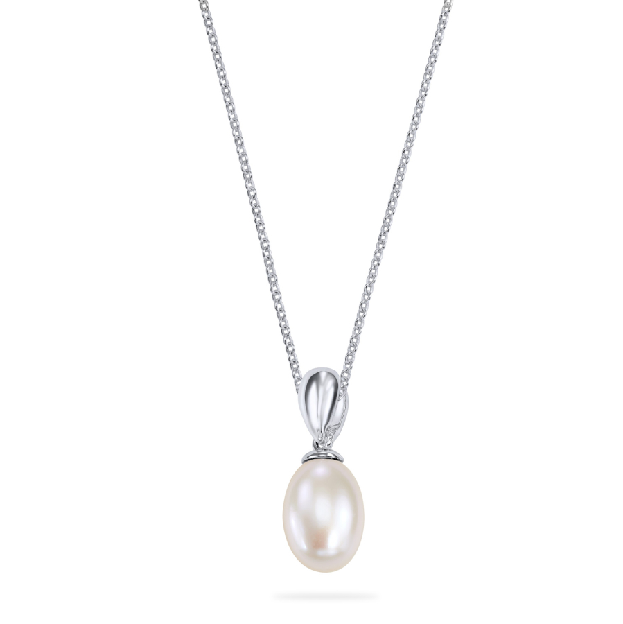 Anhänger mit Süßwasser-Zuchtperle 10mm Silber 925/000 rhodiniert