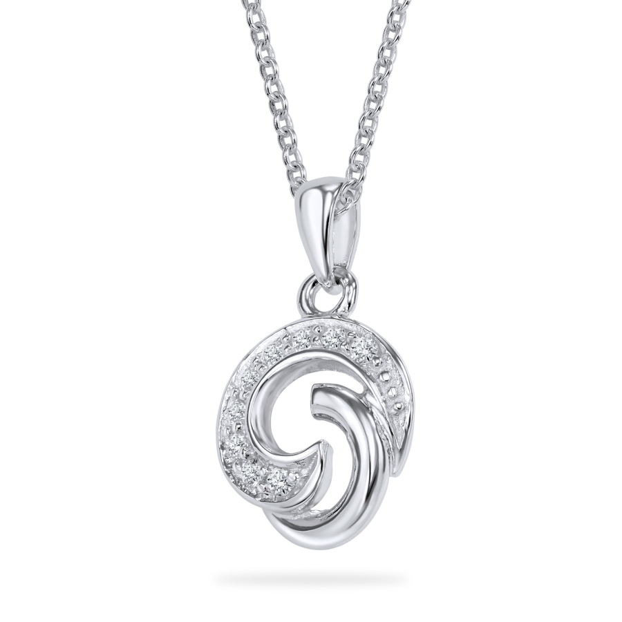 Anhänger 9 Zirkonia Silber 925/000 rhodiniert