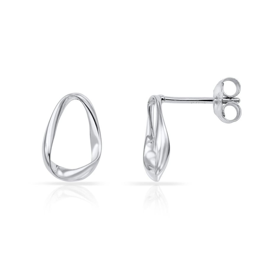 Ohrstecker Organic Style Silber 925/000 rhodiniert