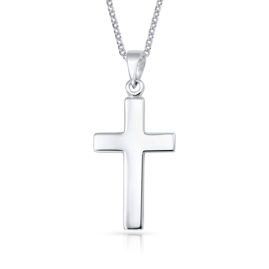 Anhänger Kreuz glanz 24mm Silber 925/000 rhodiniert